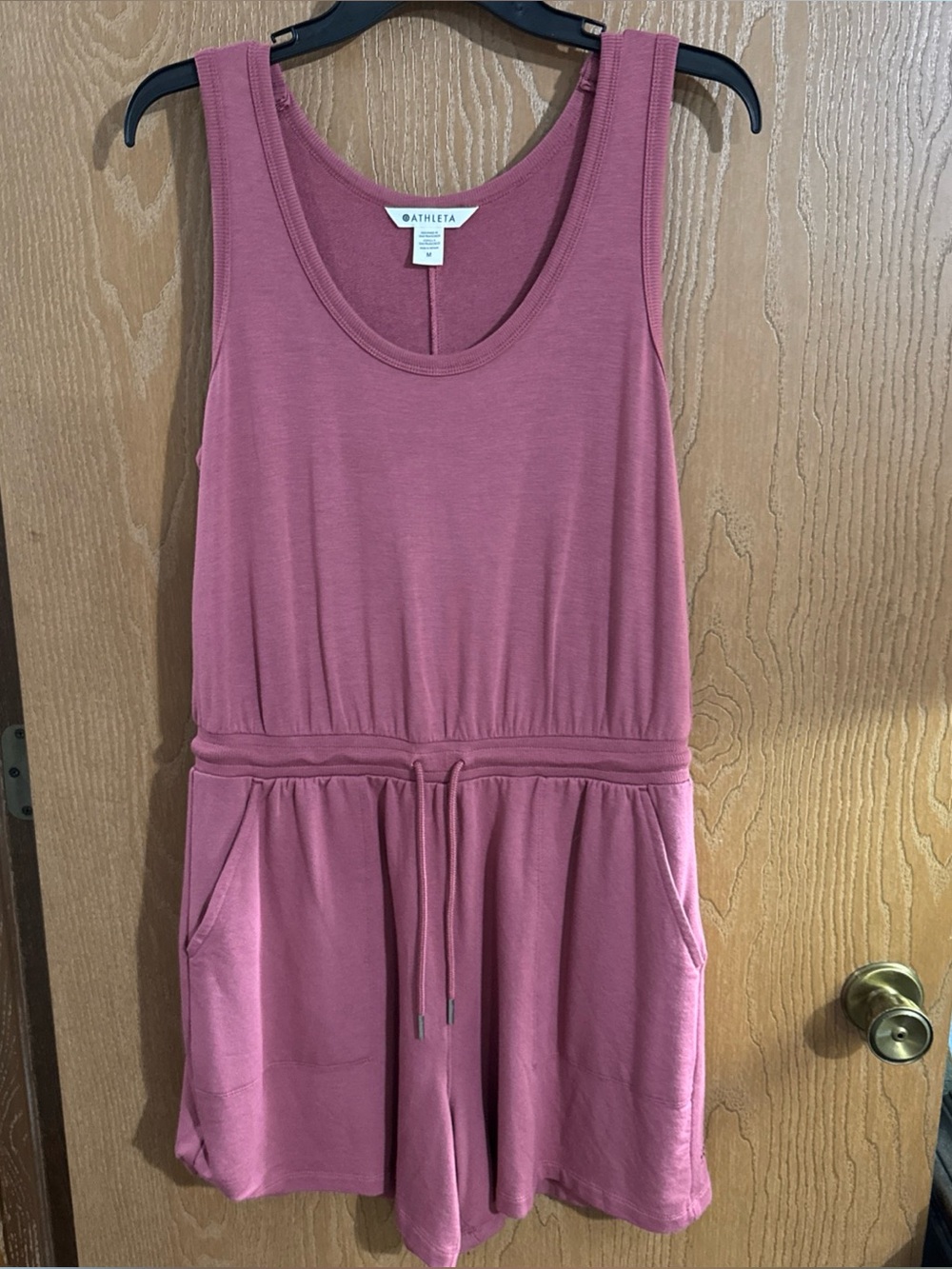 Athleta Balance Sleeveless Romper Size Medium Berry Rose